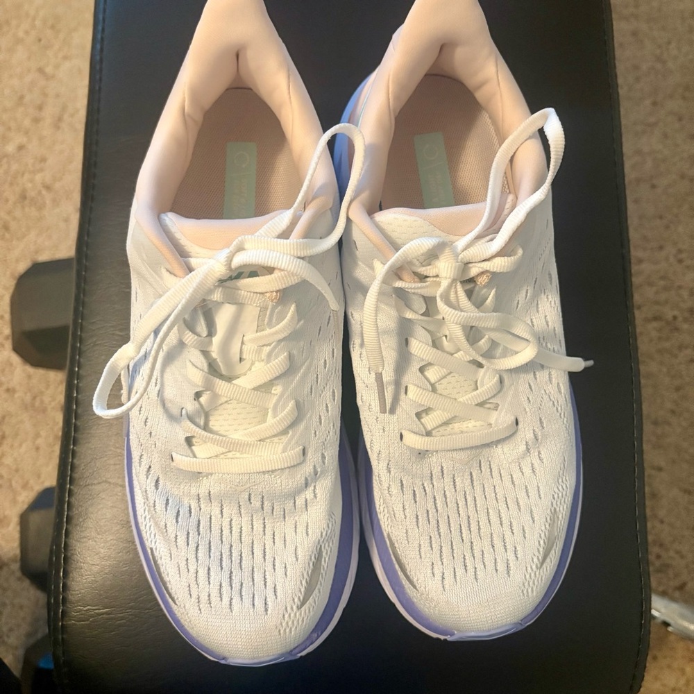 Hoka Men’s Clifton8 White and Lavender Athletic Shoes sz 8D - Picture 5 of 12